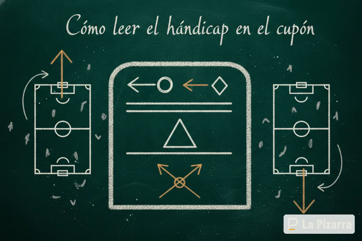 Esquema de pizarra: Qué es hándicap en apuestas