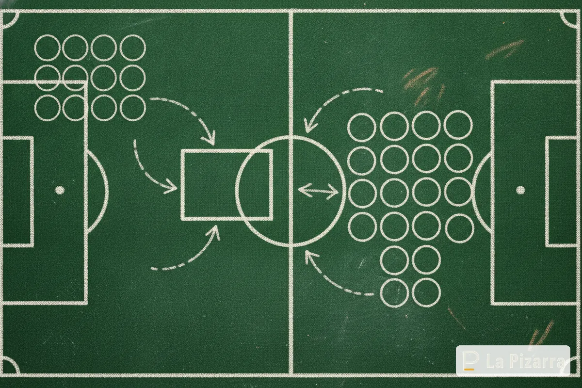 Esquema de pizarra: Más/menos goles apuestas