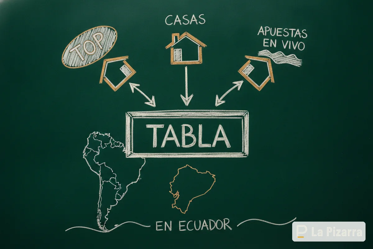 Esquema de pizarra: Apuestas en vivo: casas EC por mercados 