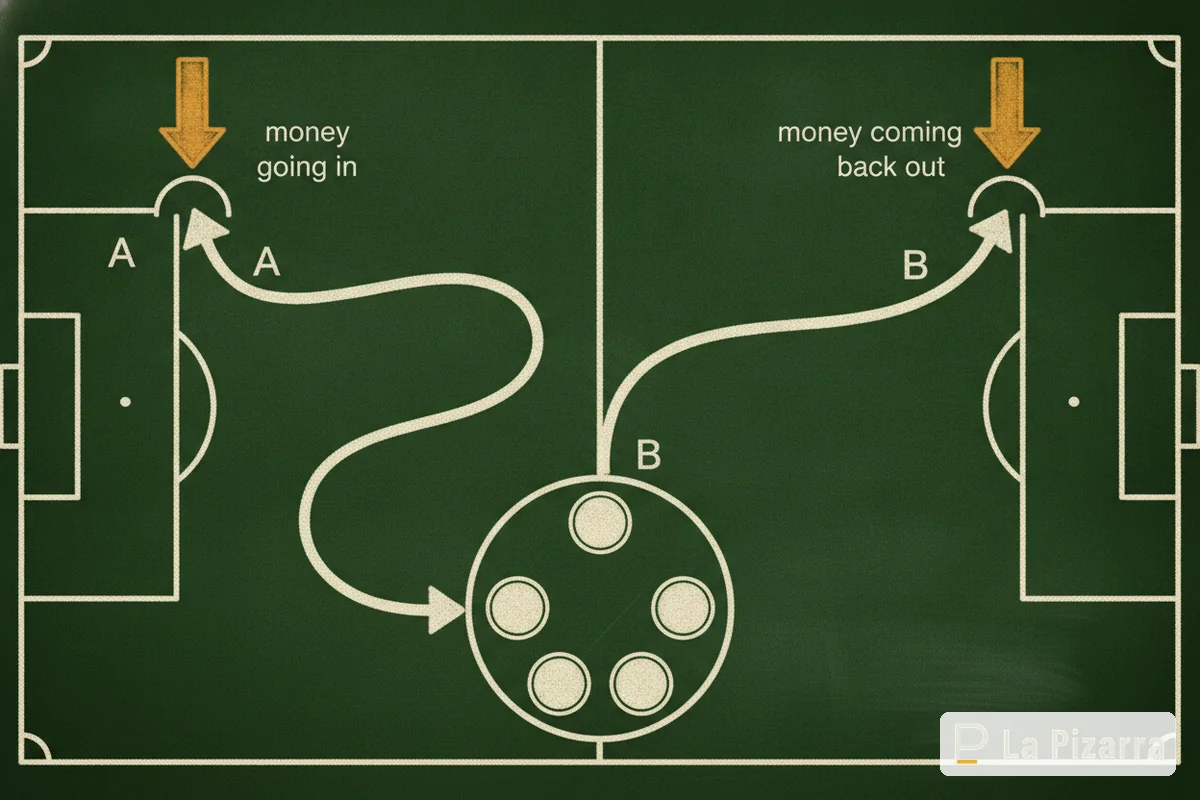 Esquema de depósito y retiro, sin marcas