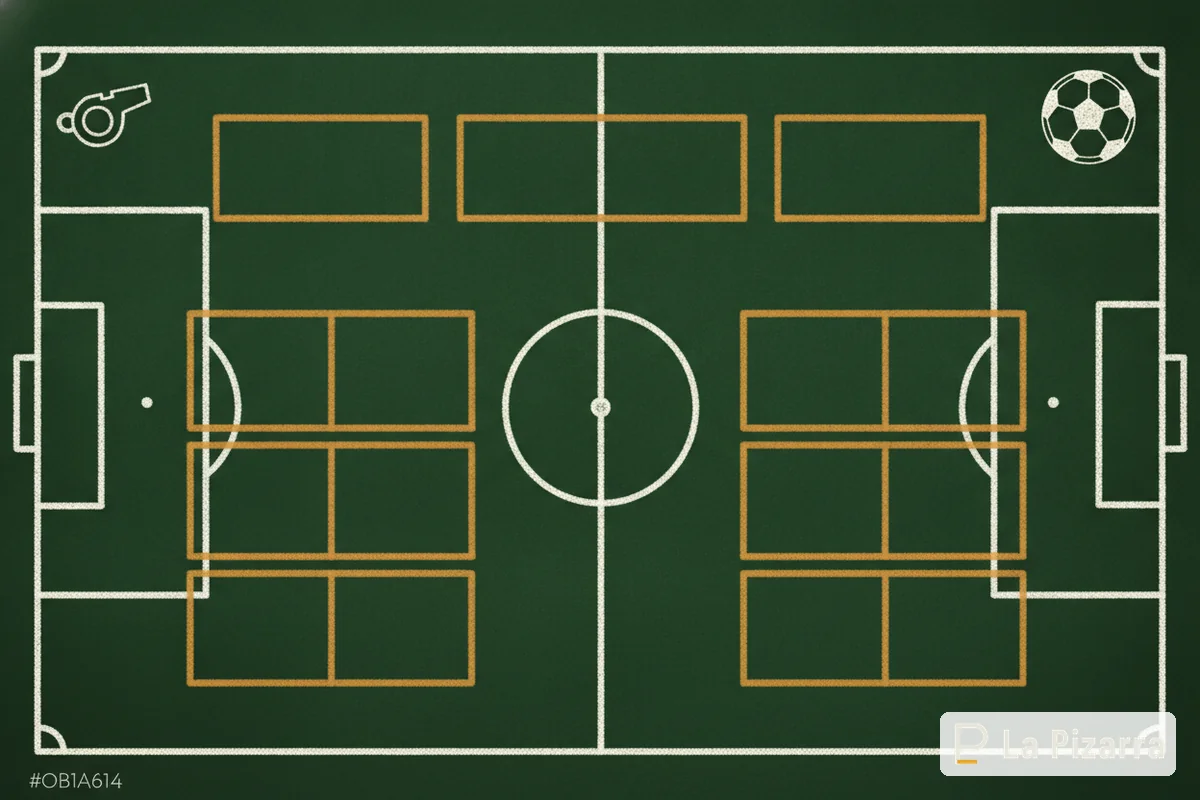 Esquema de un cupón prepartido, sin marcas