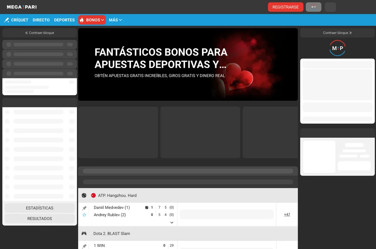 Interfaz pública de Megapari